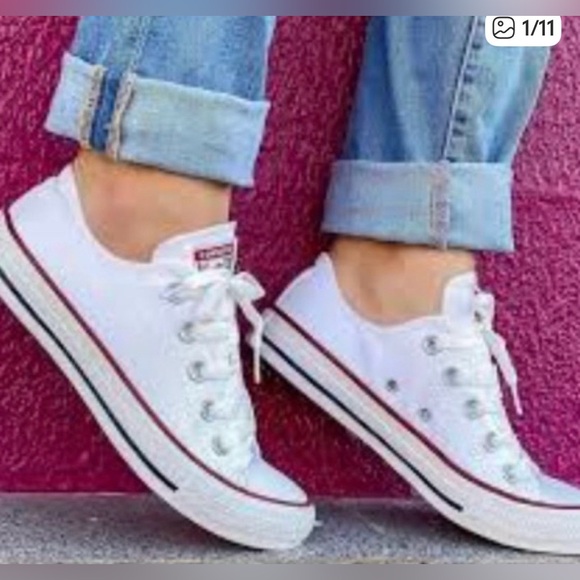 CONVERSE Chuck Taylor All Star low top unisex white flawed men’s 10 women’s 12 - Picture 2 of 12